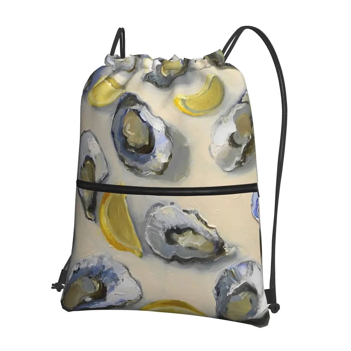 Zaini con stampa Still Life di ostriche e limoni australiani, borse alla moda con coulisse, borse sportive, borse per libri, per viaggi e scuola