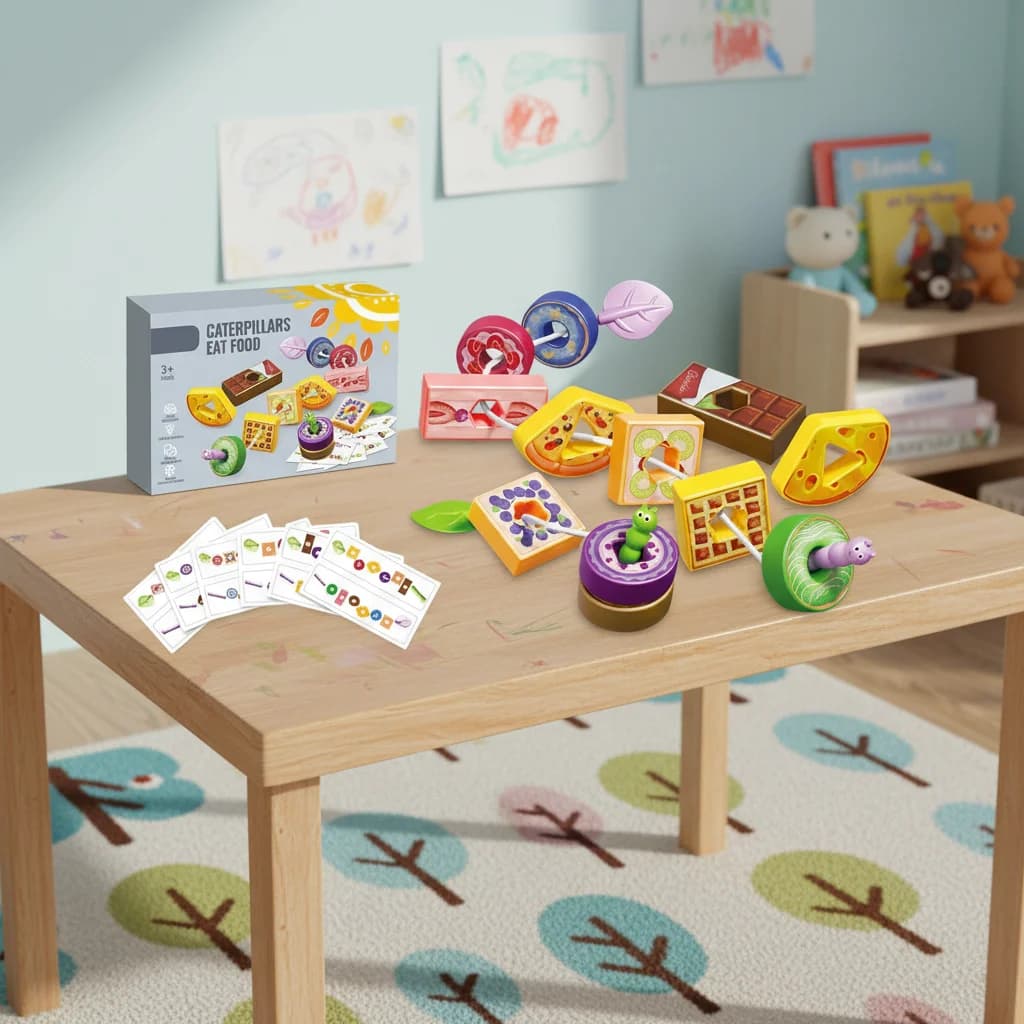 Fruit Toys Shape Color Sorter Fruits Lacing Beads For Early Learning Fine Motor Skills Training Birthday Gifts Educational Toys