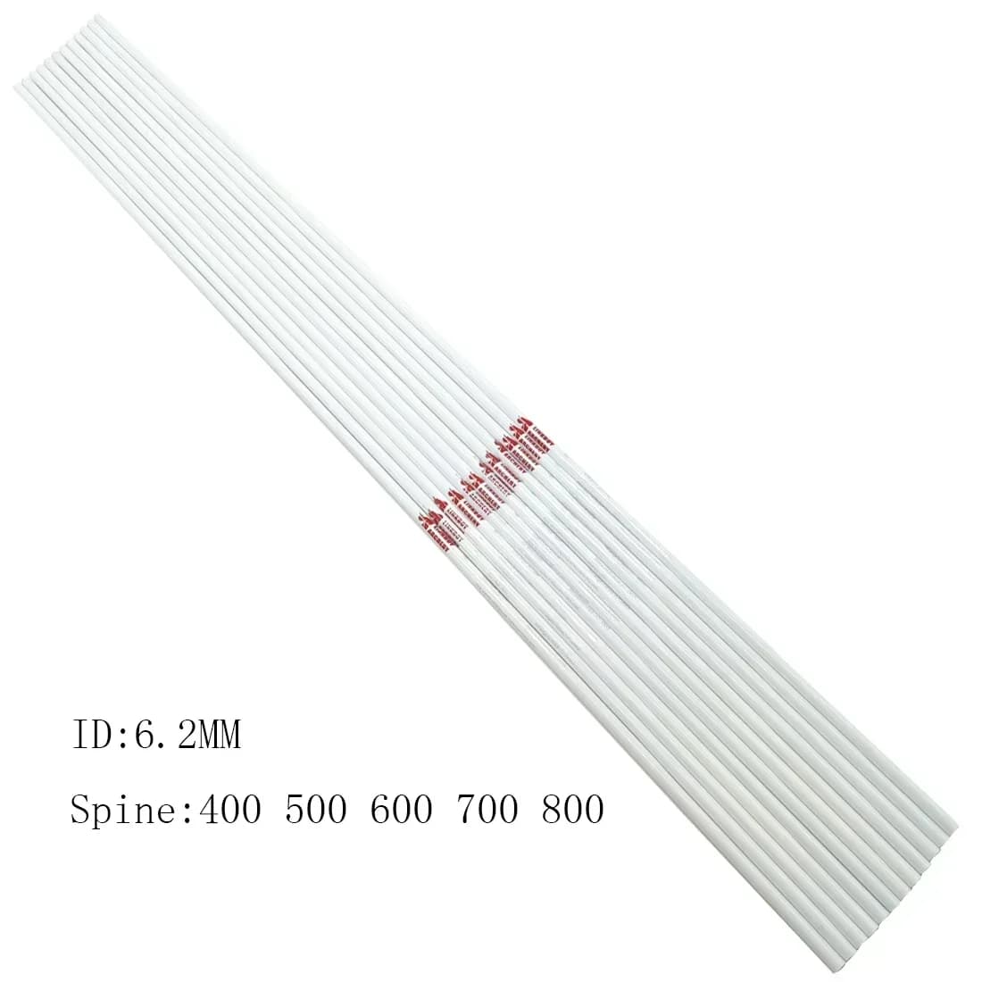 24 pz Linkboy Tiro con l'arco ID6.2MM Frecce in carbonio Albero Bianco Spine400-800 Arco composto Caccia Tiro con l'arco