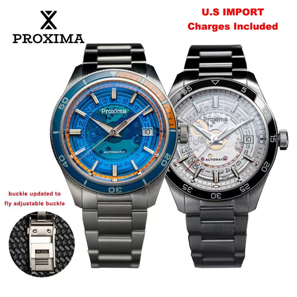 PX1701 39mm Orologi da uomo di lusso Orologio da lavoro per uomo Meccanico automatico Vetro zaffiro Data Finestra 200m Impermeabile