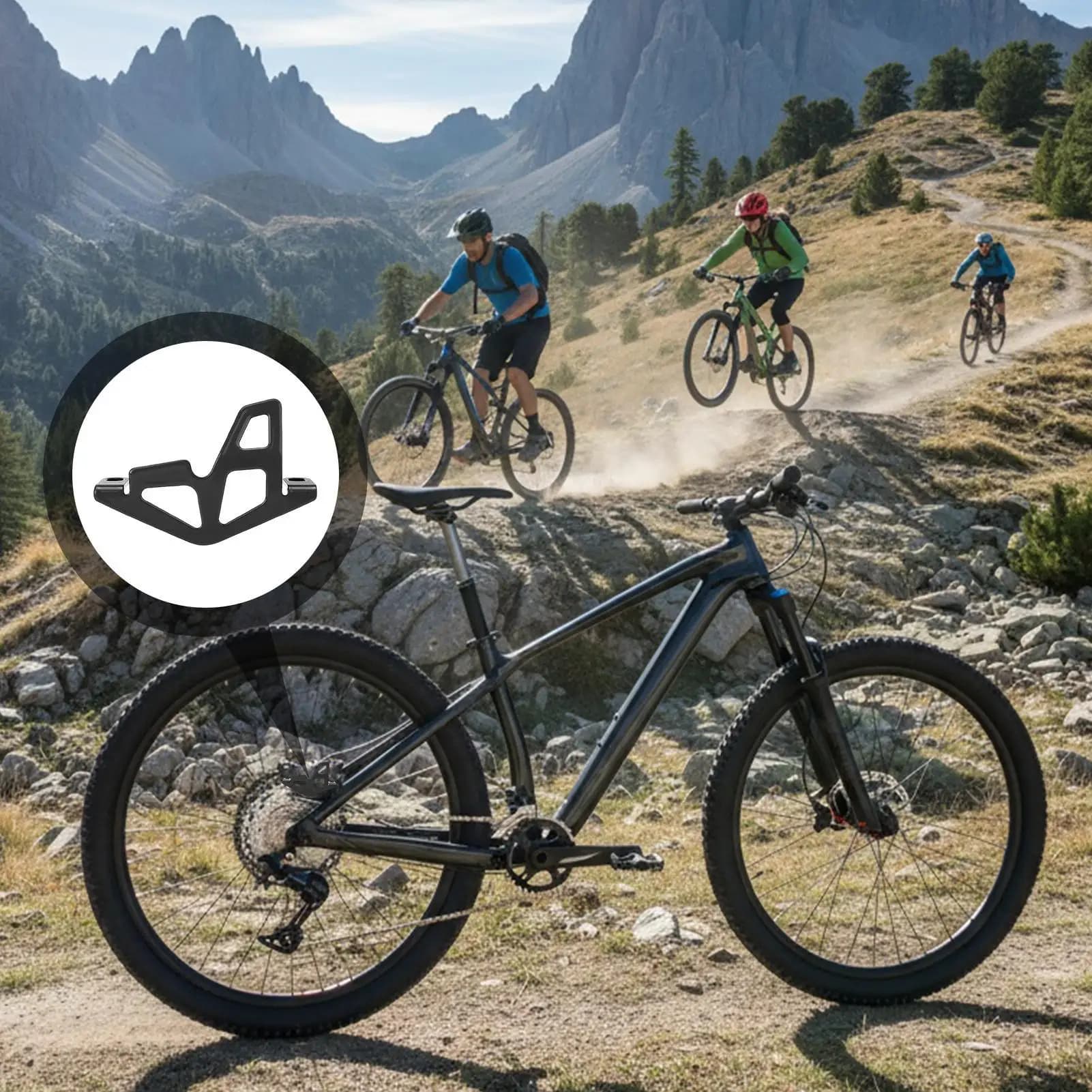 Protezione per Pompa Freno Posteriore Bici, Copertura Antiurto in Lega di Alluminio per Pompa Freno Bicicletta, Protezione per Mozzo Ruota per Esterni