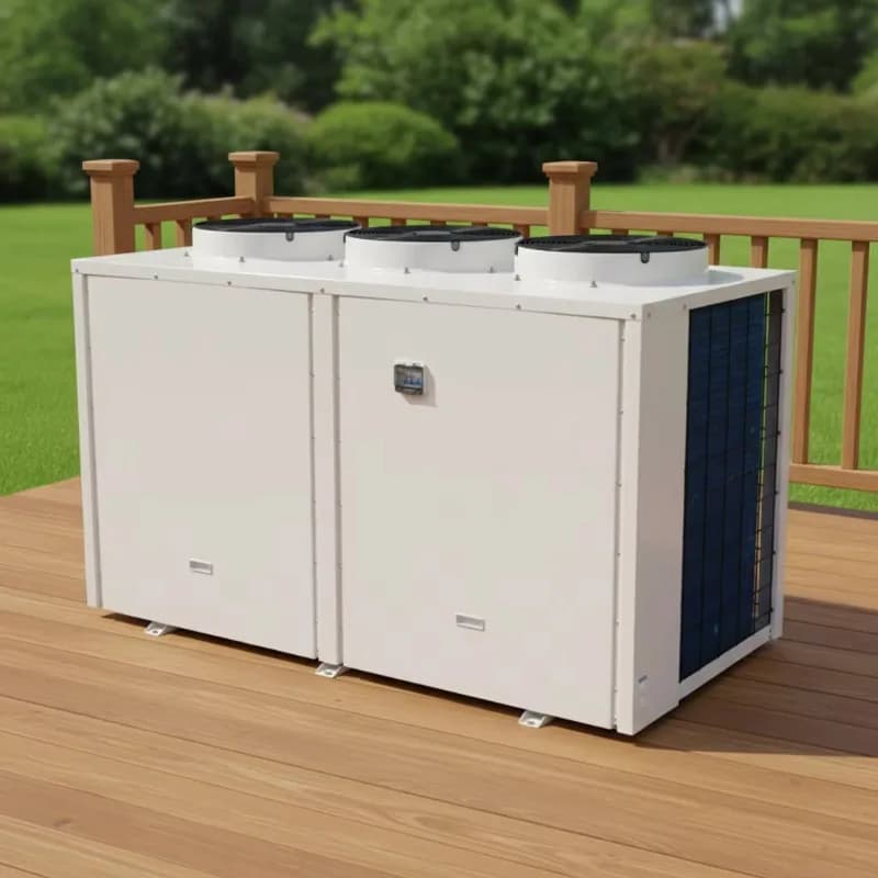 Sistema Commerciale di Acqua Calda ad Alta Temperatura R134a con Serbatoio in Acciaio Inossidabile e Scaldabagno con Telecomando