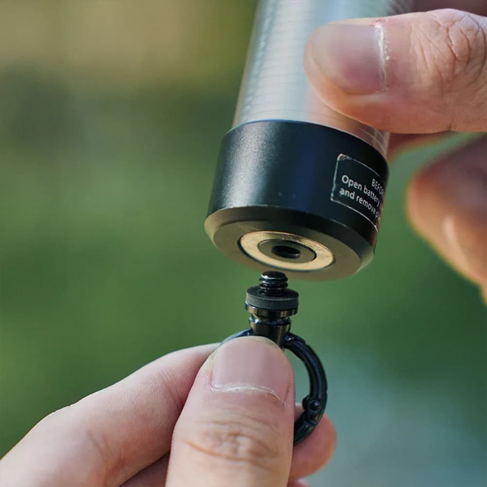 Ring Shaped Lamp Hanger with Large Opening Outdoor Lantern Hanging Ring 1/4 Inch Thread Tent Flashlight Ring for Hiking Camping