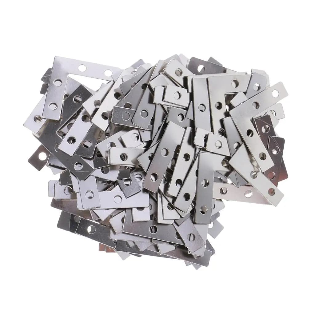 100pcs Heavy Duty Metal L Shape Corner Brace Plate 90 staffa angolare cornice per foto staffa per foto 38mm x 38mm accessori per mobili