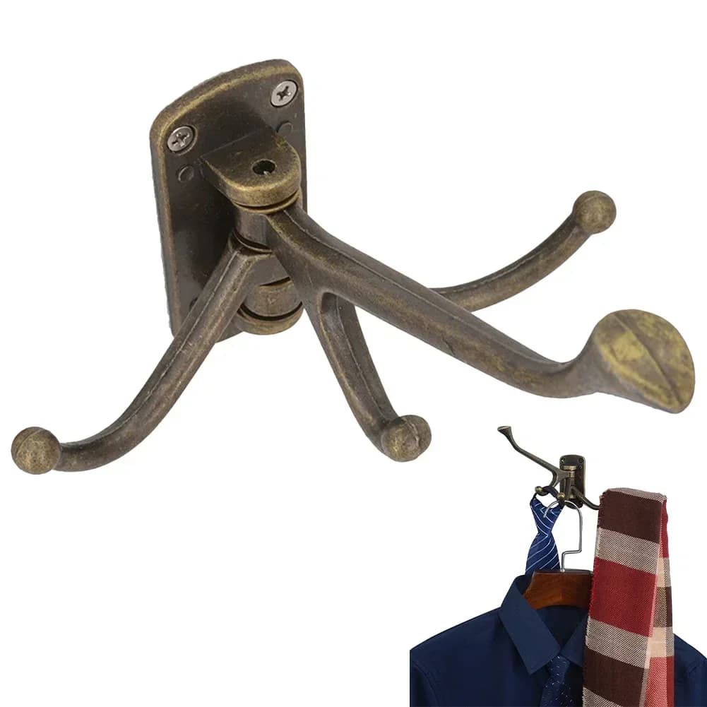 Multi-functional swivel cast in bronze Foldable clothes hanger Swivel hook for towels