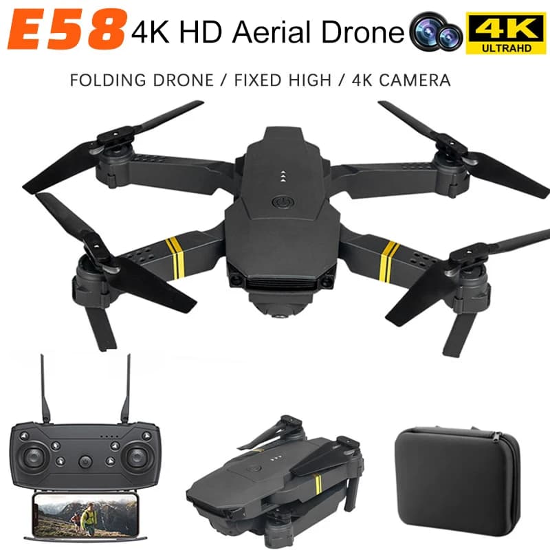 E88/E58 Mini Drone Professionale 4K HD Macchina Fotografica Evitamento Ostacoli Fotografia Aerea Brushless Pieghevole Quadcopter Giocattoli Regali