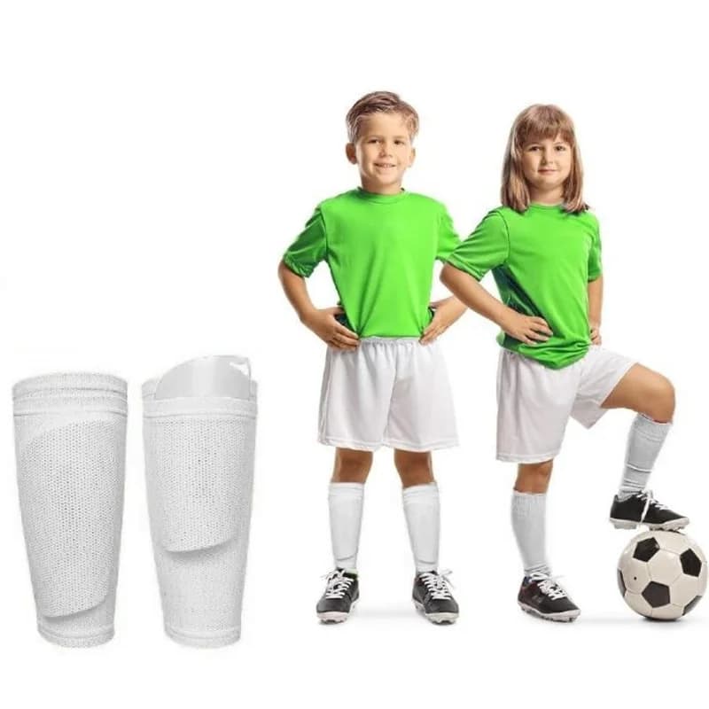 2 pezzi parastinchi per giovani inserto a doppio strato manica per gambe traspirante per competizioni e allenamento per bambini protezione per le gambe all'aperto