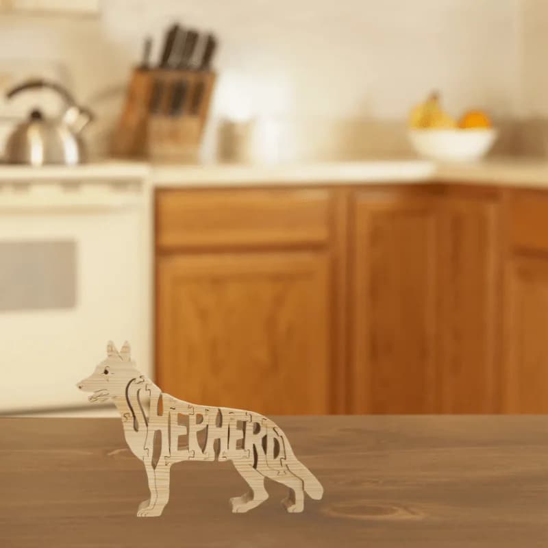 Decorazione puzzle per cuccioli, ornamenti creativi per animali domestici fai-da-te, decorazioni per la casa del soggiorno, ornamenti artigianali in legno