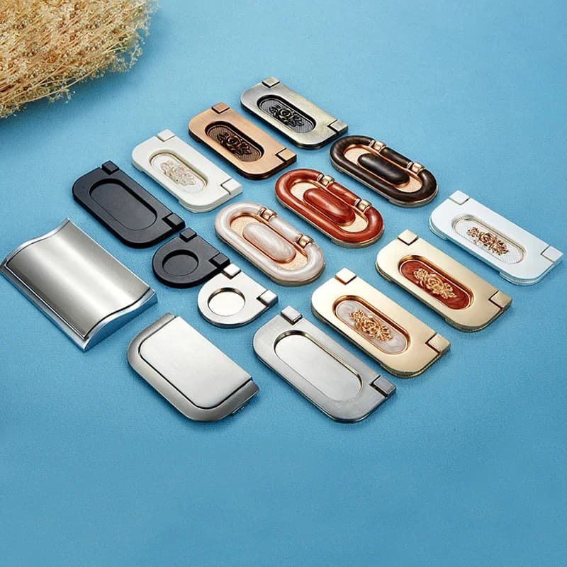 Manopole moderne incorporate in lega di zinco da 64 mm Maniglie per cassetti per porte dell'armadio da cucina Maniglie per mobili nascoste per guardaroba