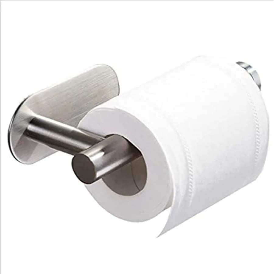 3M Self-Adhesive Toilet Paper Holder No Drilling, SUS 304 Stainless Steel Brushed Nickel Wall Mounted Tissue Roll Holder for Ba