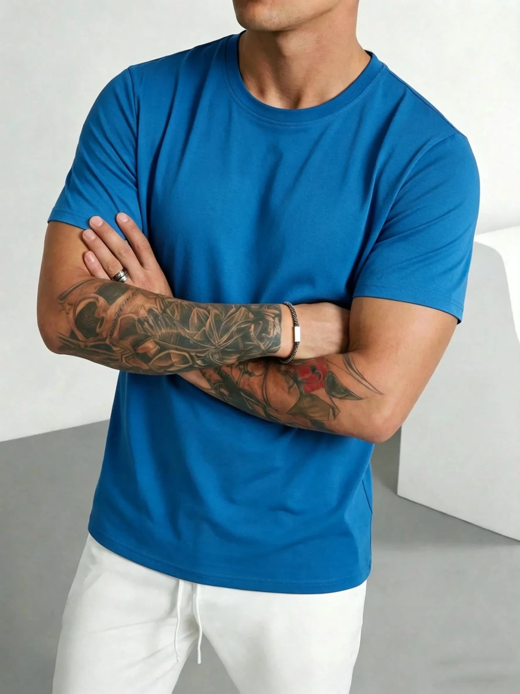 Daily Office Men T-Shirt Fashion Simplicity Clothing All-Match Cotton Basics T Shirt Loose Summer Sportswear Unisex Sof Tops