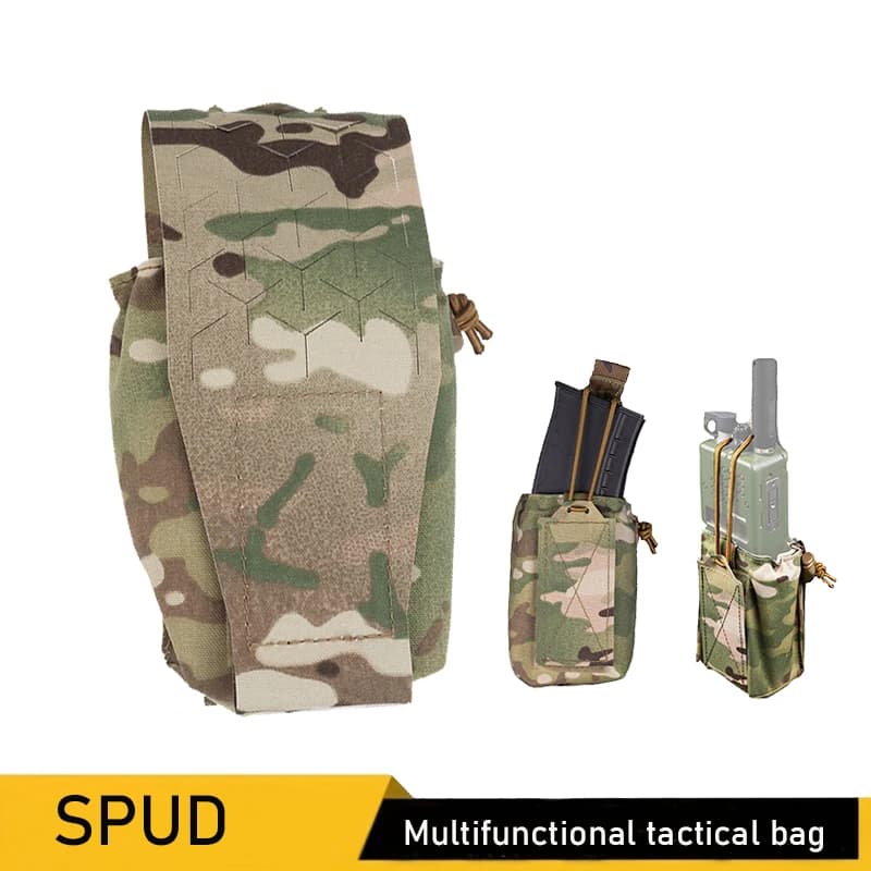 Borsa per walkie talkie SPUD, borsa radio multifunzionale Molle, borsa per riviste da caccia, borsa per la caccia all'aperto