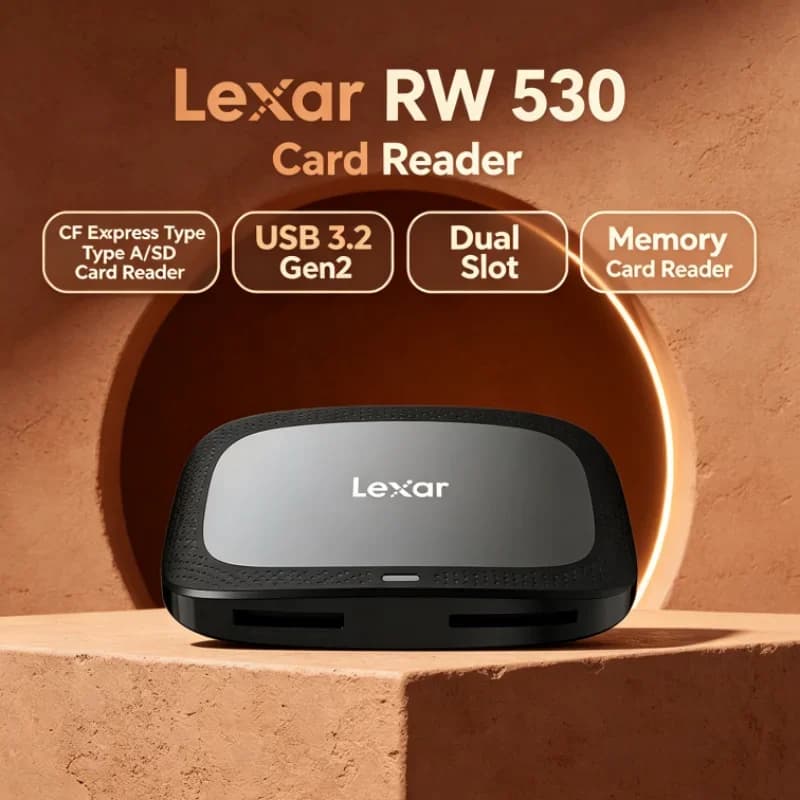 Lexar CFexpress Type A / SD Memory Card Reader CFA Max 900MB/s USB 3.2 Gen2 RW530 SD Card Reader Dual Slot