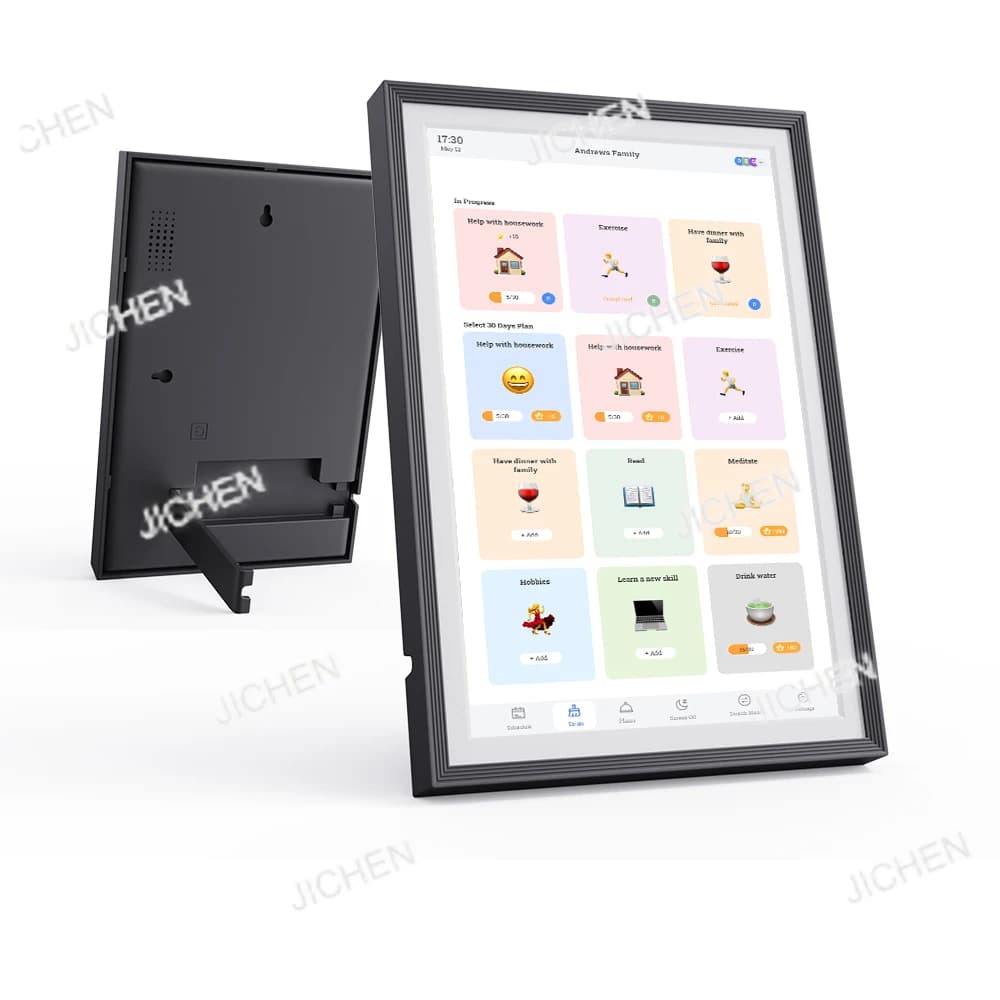 Orologio Smart Home con Touch Screen 10.1 Pollici IPS 1280x800 WiFi 32GB Cornice Digitale per Foto Video Lettore MP3 Calendario Elettronico