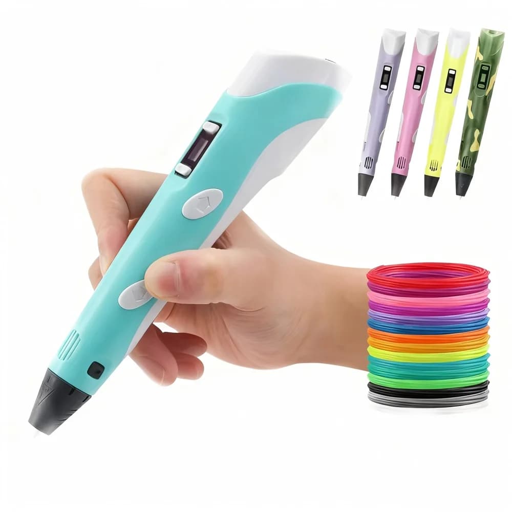 3D Printing Pen Three-dimensional Painting DIY Toys for Kids Mimetic Fun with LCD Screen Compatible with Filament PLA Gift Toys