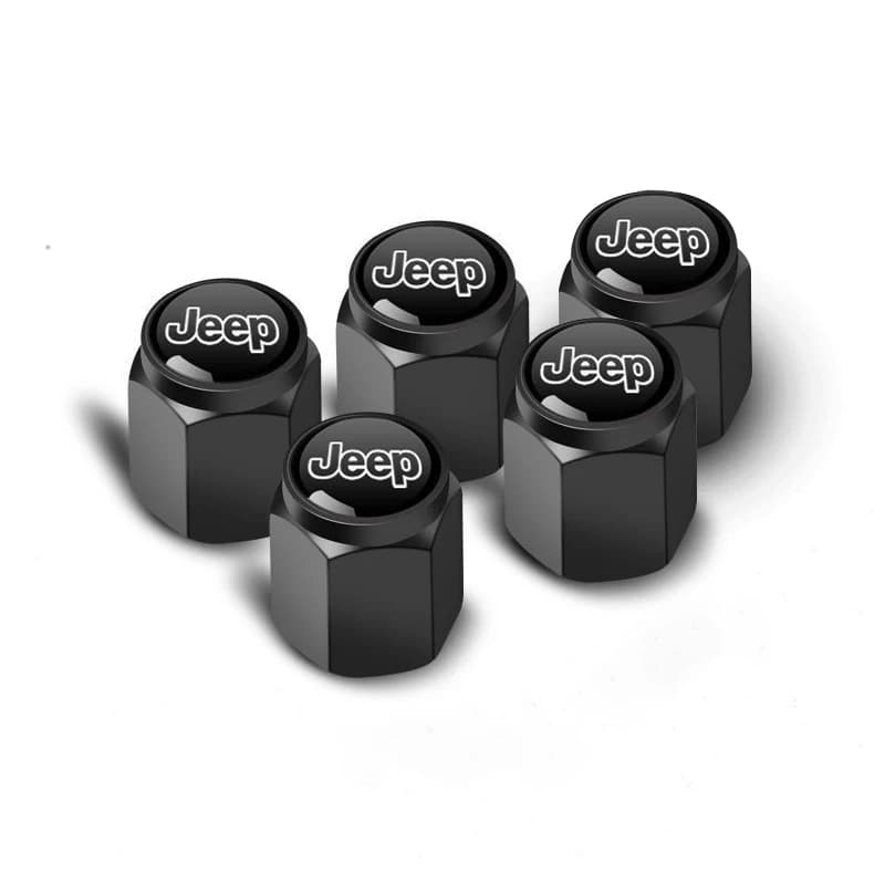 5PCS High Quality Car Automobile Wheel Tire Valve Cap Decorative Accessories For Jeep Renegade Wrangler JL JK Gladiator Compass
