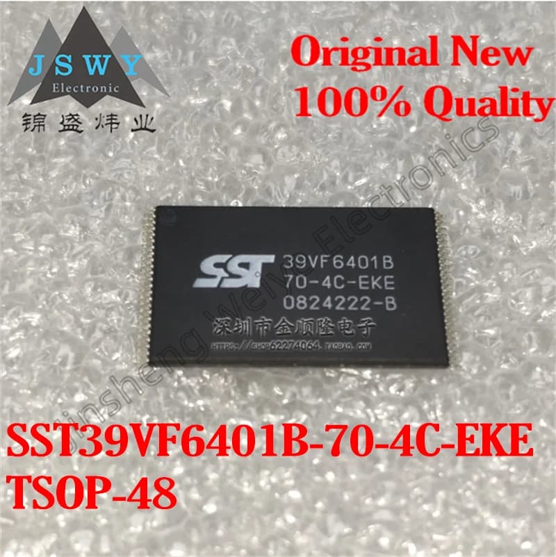 (10/50 pezzi) SST39VF6401B SST39VF6401B-70-4C-EKE TSOP48 Memoria flash NOR parallela da 64 Mbit 100% nuovo, originale, disponibile, chipset