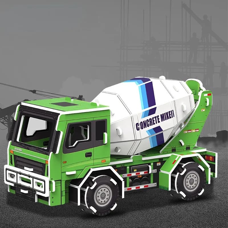 Grande costruzione camion escavatore 3D Puzzle tridimensionale carta Puzzle per bambini piccolo giocattolo educativo per bambini Jigsaw