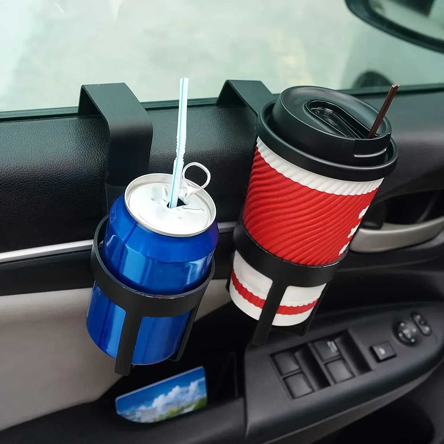 2 Pezzi Portabicchieri Doppio Deluxe Universale per Auto, Organizzatore per Bevande e Tazze, Accessori Interni per Veicoli