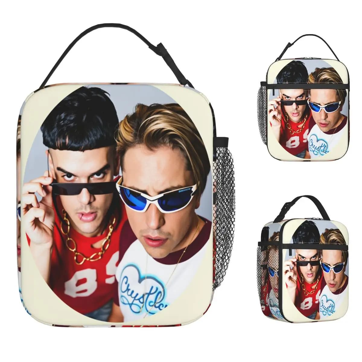 CA7RIEL & Paco Amoroso Papota Tour Borsa per il pranzo Divertente Lunch Box Borse per il pranzo termiche portatili da viaggio Borsa termica grafica impermeabile