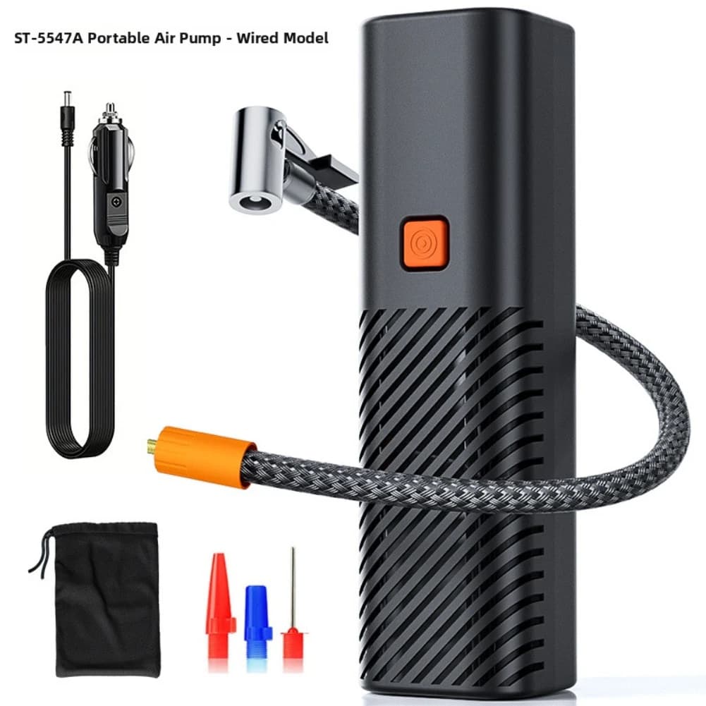 1 Set Pompa d'aria per auto Accessori per gonfiaggio pneumatici per auto ad alta pressione elettrica portatile ad alta pressione adatti alla maggior parte delle auto
