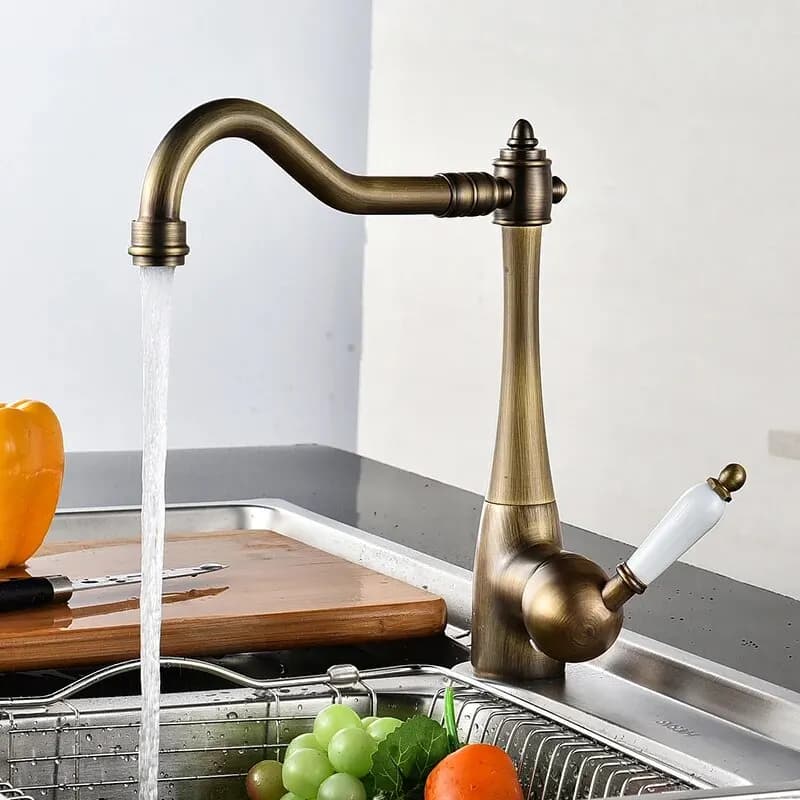Rubinetti da cucina Miscelatore da piano Rubinetto Gru da 360 gradi per rubinetto da cucina Rotazione Miscelatore spray Torneira Cozinha Elk45