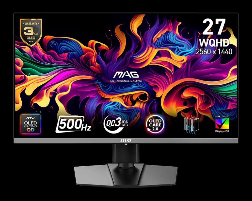 2025 MAG 272QP QD-OLED X50 Monitor 26.5 Inch 500Hz 2K HDR500 Adjustable Stand Gaming Screen Esports PC Gaming Monitor PC