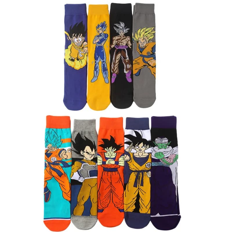 Dragon Ball Anime Calzini Naruto Personaggio dei cartoni animati da uomo Bick Vegeta Calzini Son Goku Cosplay Casual Uomo Donna Calzini per adulti Regalo