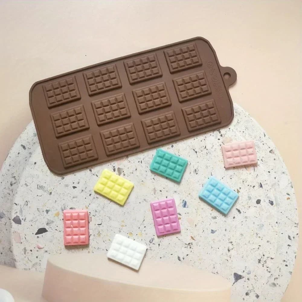 Stampi in Silicone per Cioccolato Divisibile, Antiaderenti, Riutilizzabili per Barrette di Cioccolato e Caramelle Proteiche