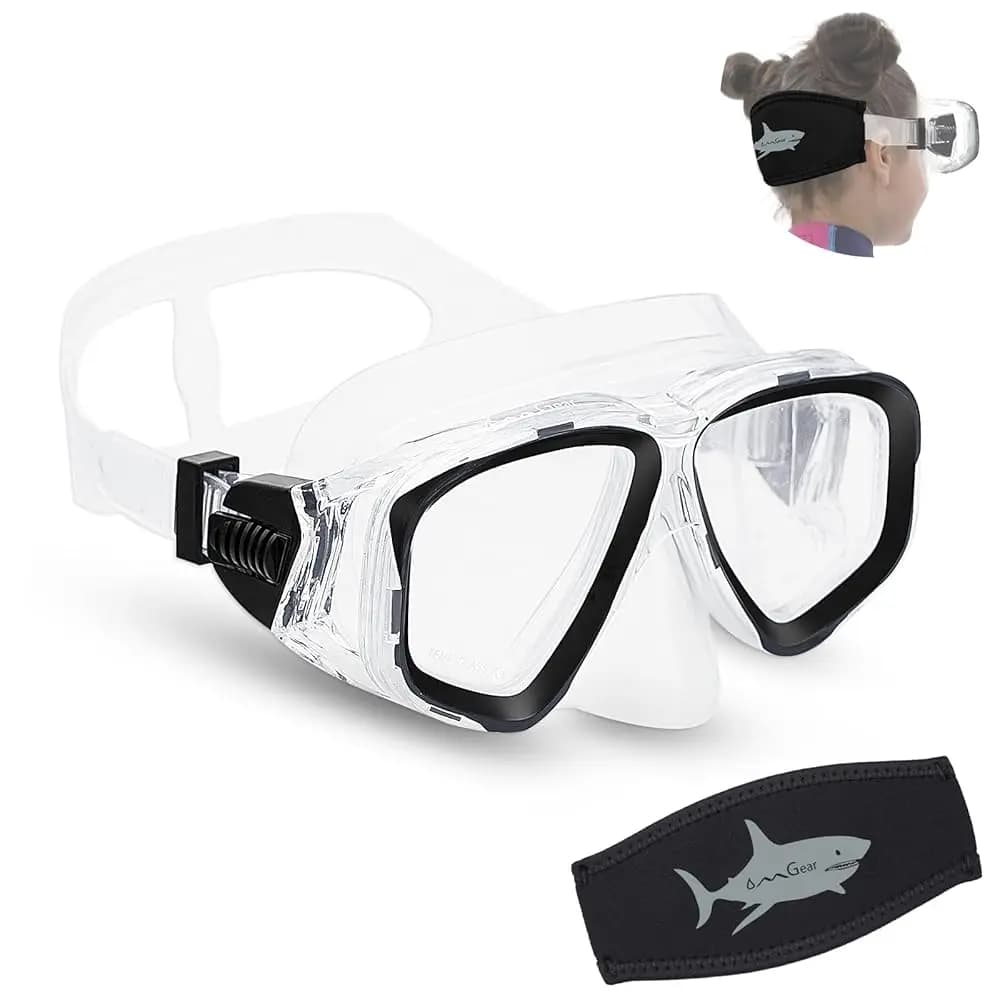 Maschera da Nuoto per Bambini in Silicone, Attrezzatura per Snorkeling, Occhialini con Vetro Temperato e Copertura per il Naso, per Immersioni Subacquee