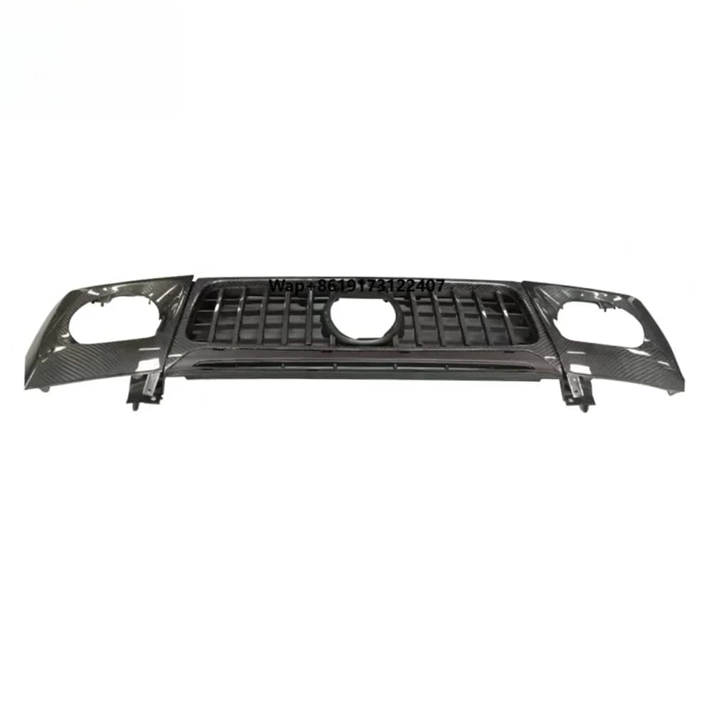 Set di Tuning per Auto G CLASS W464 G500 G63 G400 2019+ Griglia + Coperture Fari Griglia Centrale Coperture Fari in Carbonio Nero