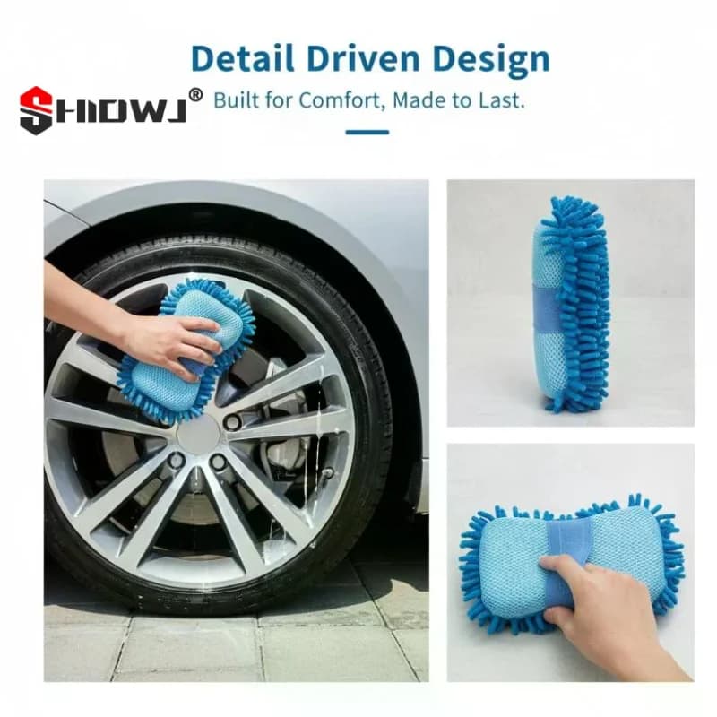 1Pcs Auto Gloves Styling Accessories Microfiber Car Washer Sponge Cleaning Car Care Detailing Brushes Washing Towel