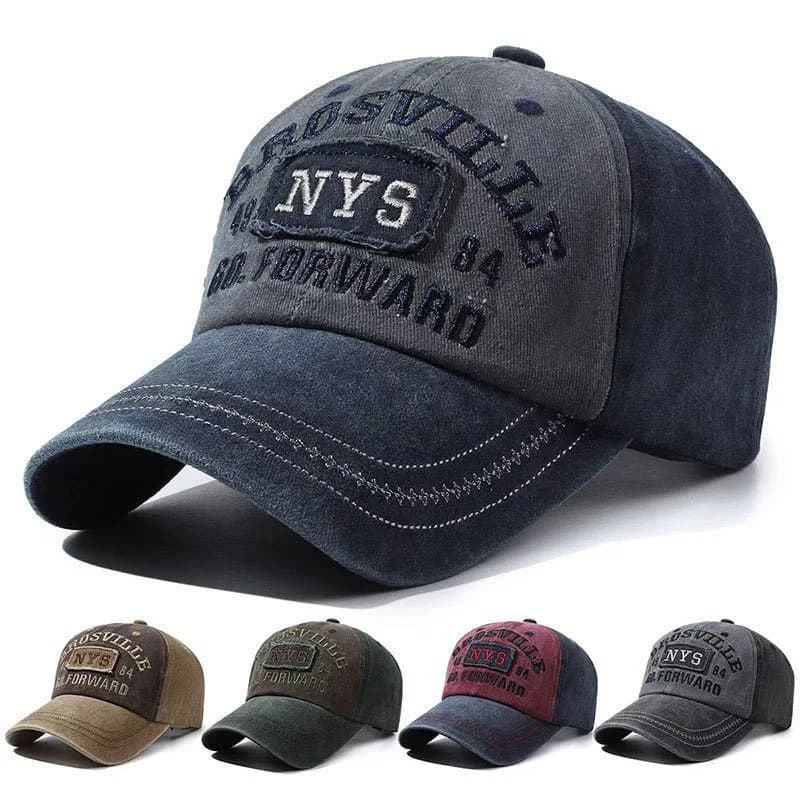 Baseball Hat Vissuto with Embroidered Letters, Sports Cap Casual Fashion for Men and Women