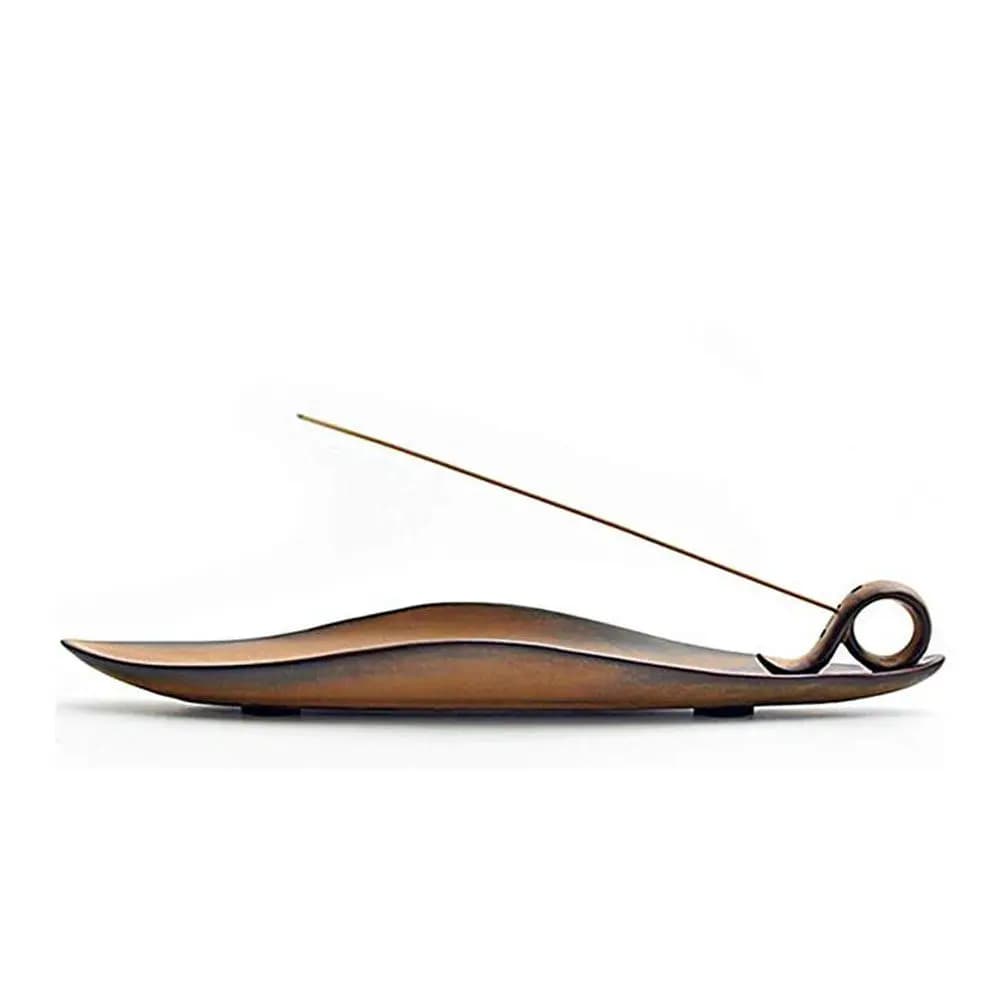 1 Pezzo Bruciatore di Incenso in Ceramica a Forma di Barca, Porta Bastoncini di Incenso per Casa, Ufficio, Yoga, Meditazione, Aromaterapia, Decorazione
