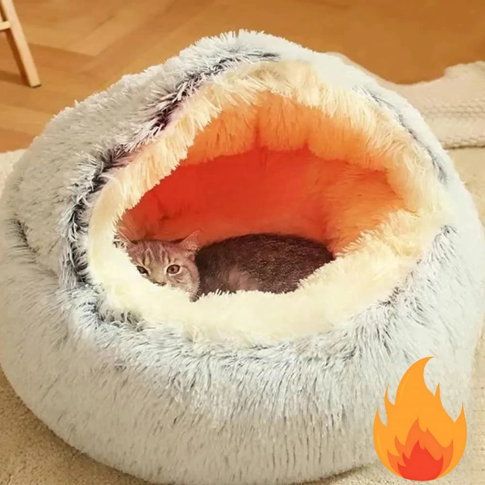 Winter Plush Pet Cat Bed Round Cat Cushion Cat House Warm Cats Basket Pet Sleep Bag Kitten Nest Kennel for Small Dog Cats