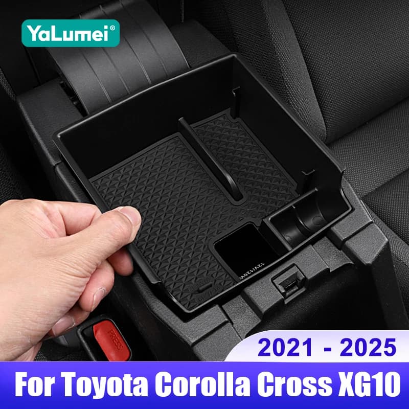 Per Toyota Corolla Cross XG10 2021 2022 2023 2024 2025 Hybrid Auto Bracciolo Centrale Scatola di Immagazzinaggio Organizer Vassoio Caso Accessori