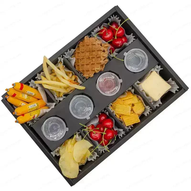 Outdoor Camping Disposable Lunch Box Paper with Lid for Picnic Sushi BBQ Party