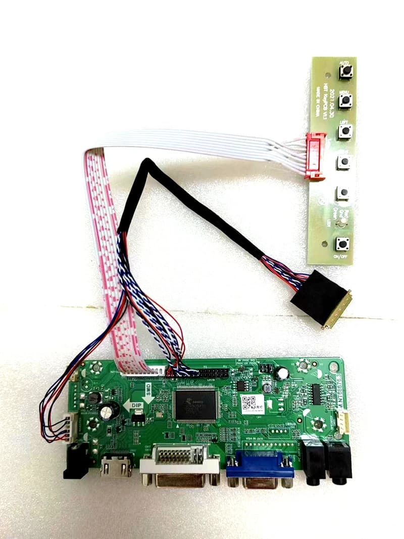 Yqwsyxl Scheda di Controllo Monitor Kit per LTN156KT04 LTN156KT04-401 HDMI + DVI + VGA LCD bordo di Driver della Scheda di Controllo schermo A LED