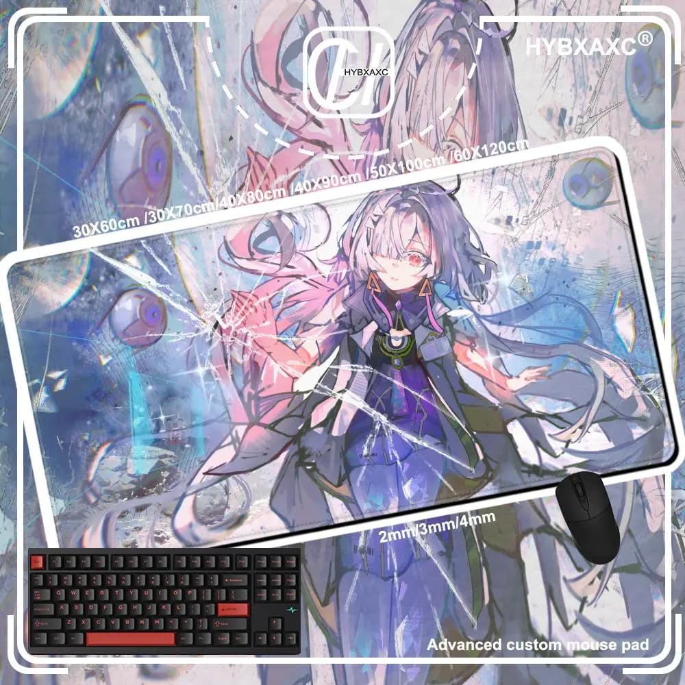 HYBXAXC Wuthering Waves Mornye Anime Mouse Pad Computer XXL Tappetino da scrivania Accessori per PC da gioco Cuscinetti protettivi Kawaii Gamer Comic