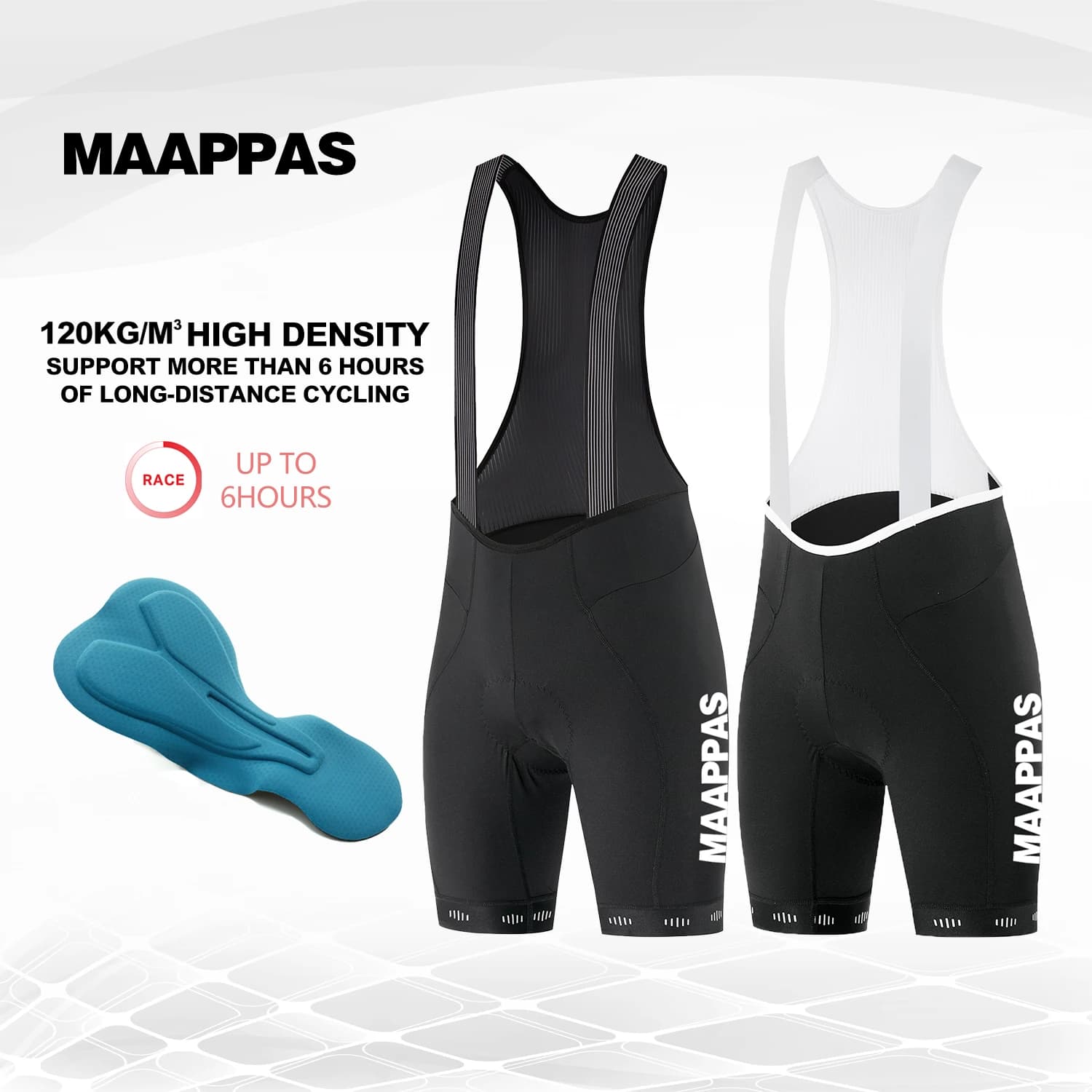MAAPPAS Shorts with Cycling Braces Man Outdoor Clothing Bike Tour 6 Hours Tights with Riding Suspenders Cycling Clothing Men Short