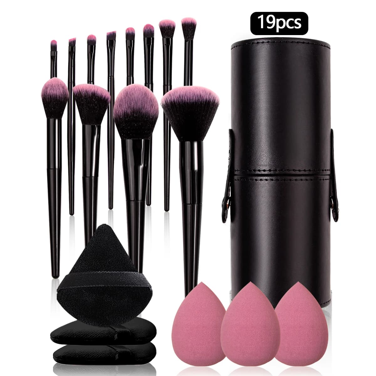13-piece Black Full Set of Soft Makeup Brushes for Powder and Blush Beginner-friendly Eyebrow Eye and Lip Beauty Tools