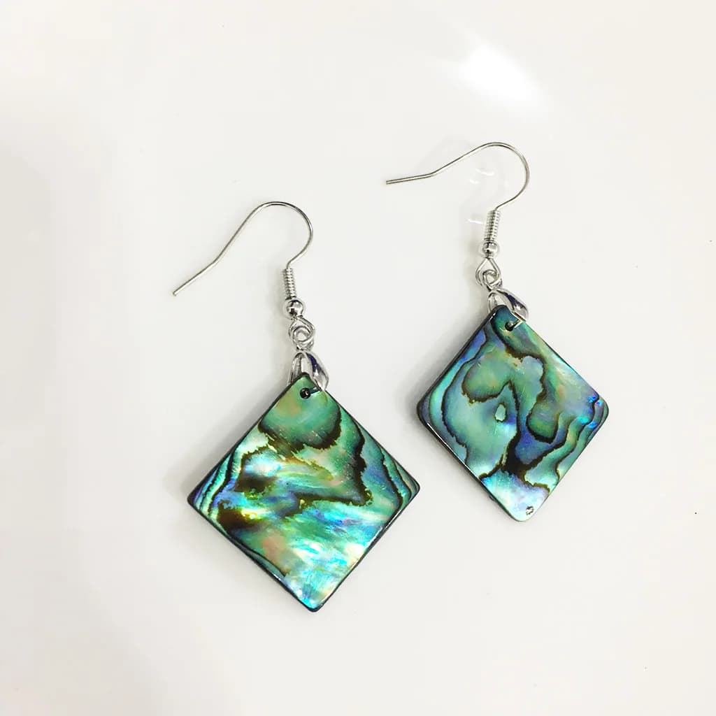 Orecchini pendenti con perline di conchiglia di abalone naturale alla moda 1 paio - Accessorio di gioielli elegante