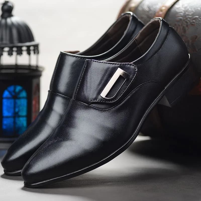 pointed toe dress lafers party shoes for man black brown man formal shoe no lace office wedding suit