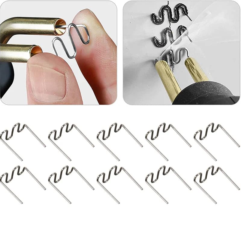 500PCS Cucitrice A Caldo Graffette Per Saldatore di Plastica Riparazione di Plastica Standard Pre Cut Onda Graffette Saldatura Paraurti Auto Paraurti Riparazione