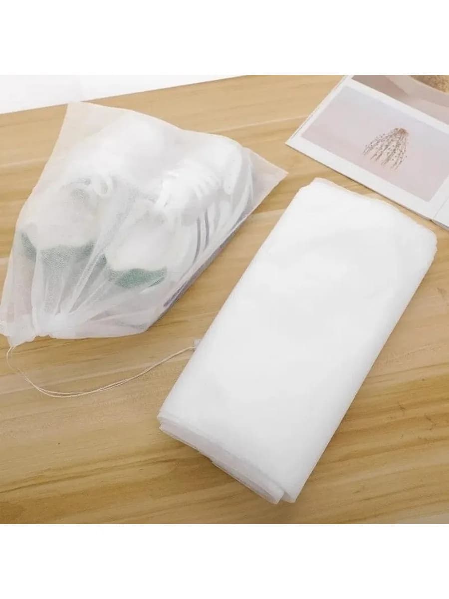 10 sacchetti porta scarpe bianchi a tinta unita con coulisse, antipolvere, organizer per viaggi