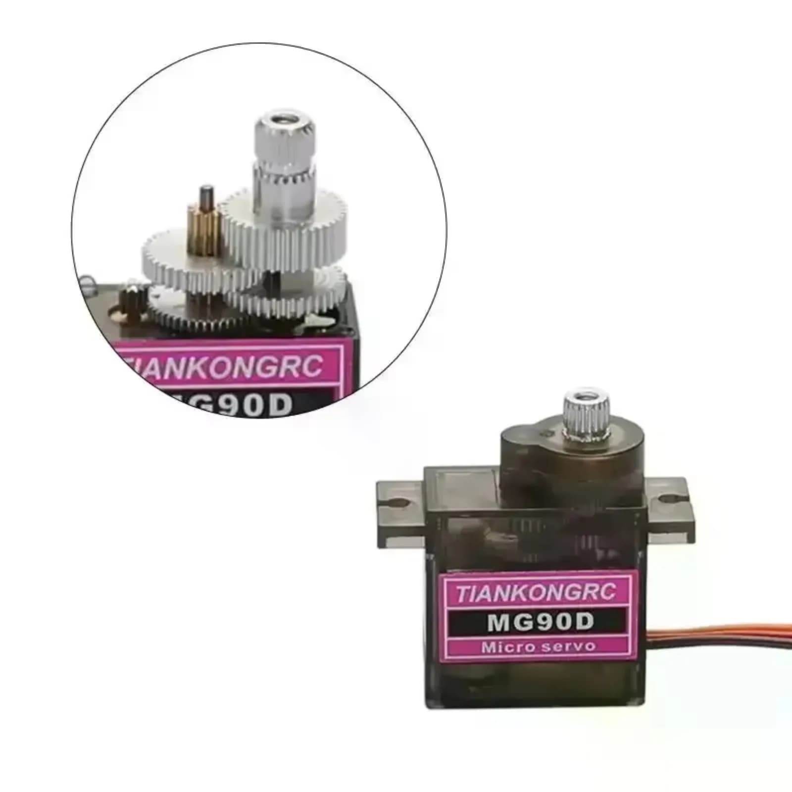 MG90D 9g Metal Gear Servo High Torque 2.0kg.cm with Bearing for RC Helicopter Drone Airplane Model