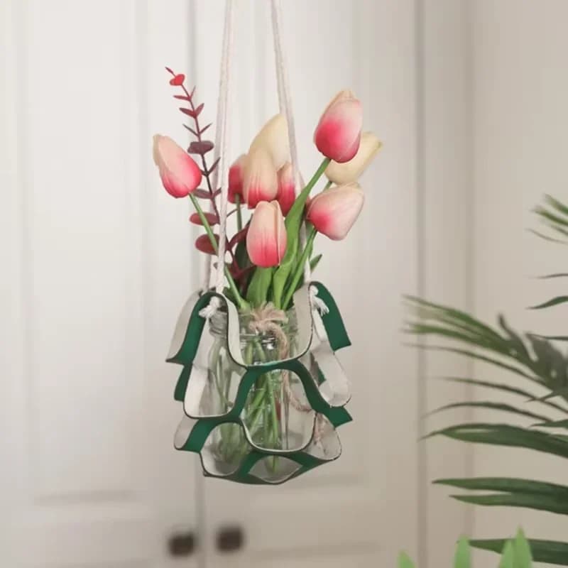 Hot sale Polyurethane Leather Small Plant Hanger Hanging Flower Rack Wall Hanging Flower Pot Rack Decorative Flower Pot Rack Boh