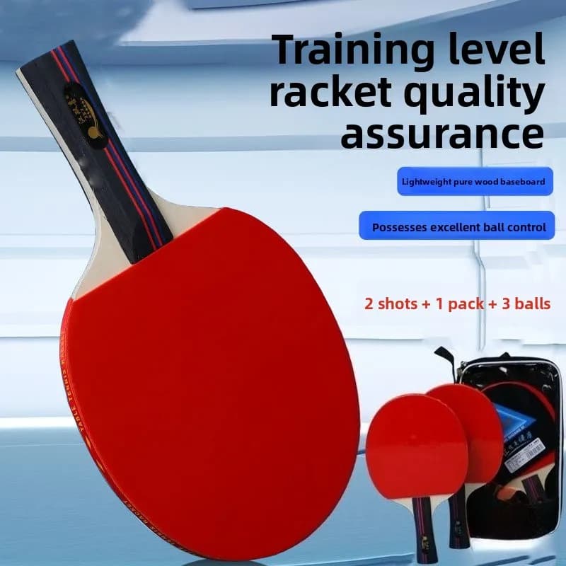 Set di racchette da ping pong a sei stelle Racchetta con colla inversa su due lati Racchetta dritta orizzontale
