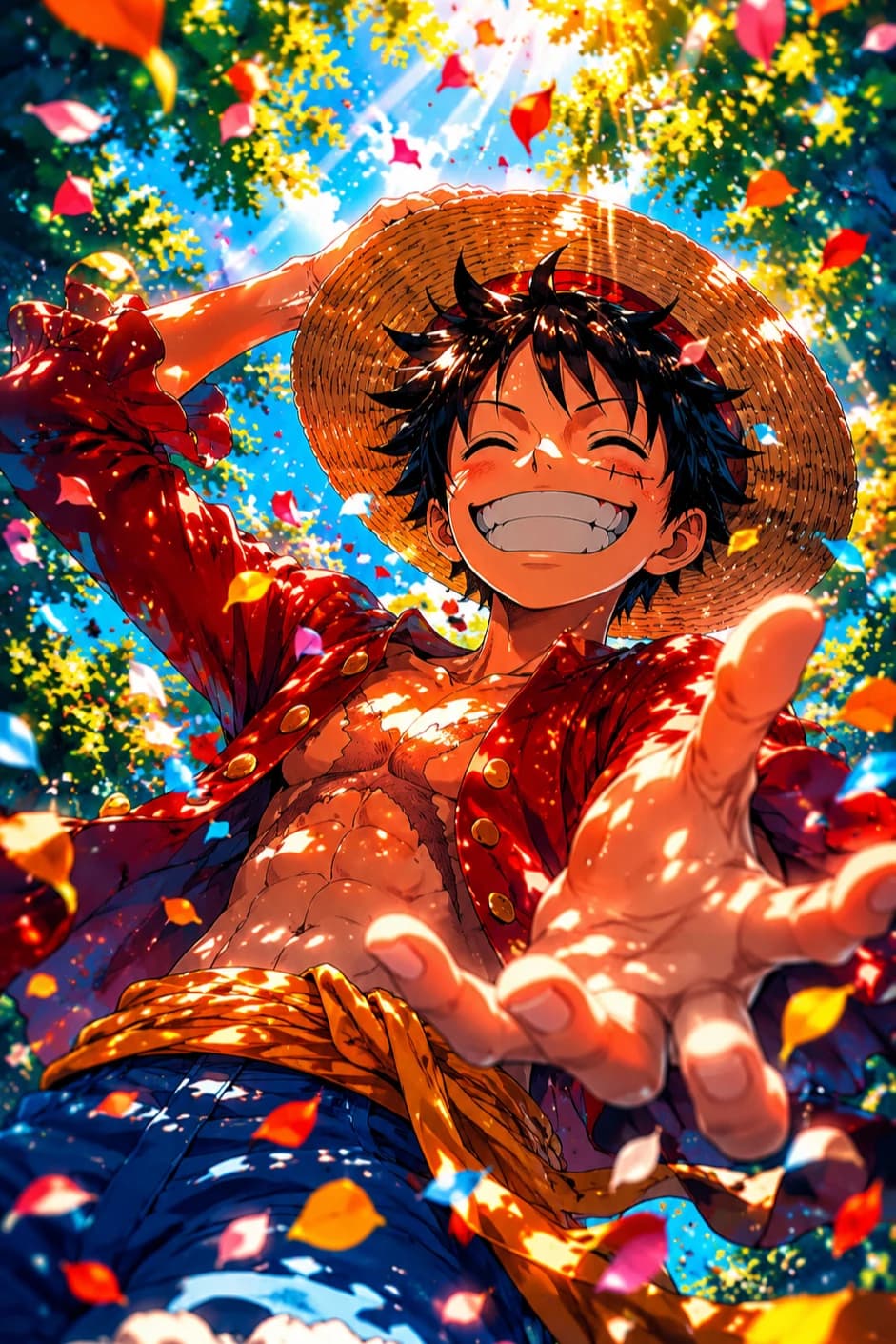 Diamond Painting One Piece Luffy Smiling Anime Adventurer Character Mosaic Handicraft DIY Ideal for Holiday Gift Home Decor