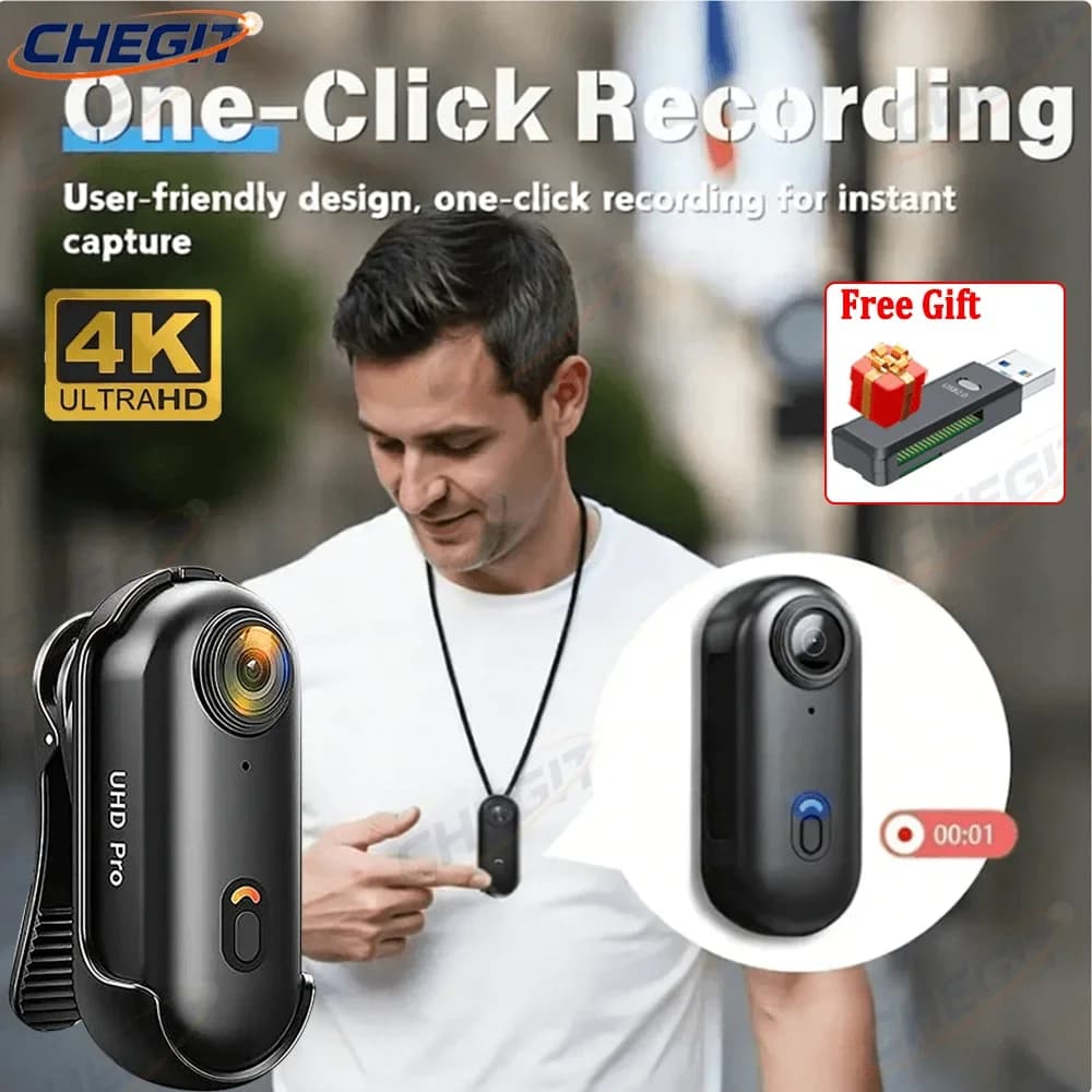 4K FHD 1080P Sports Camera for Exterior, Mini Helmet Camera for Moto, Bike, Sport, Video Recording and Action